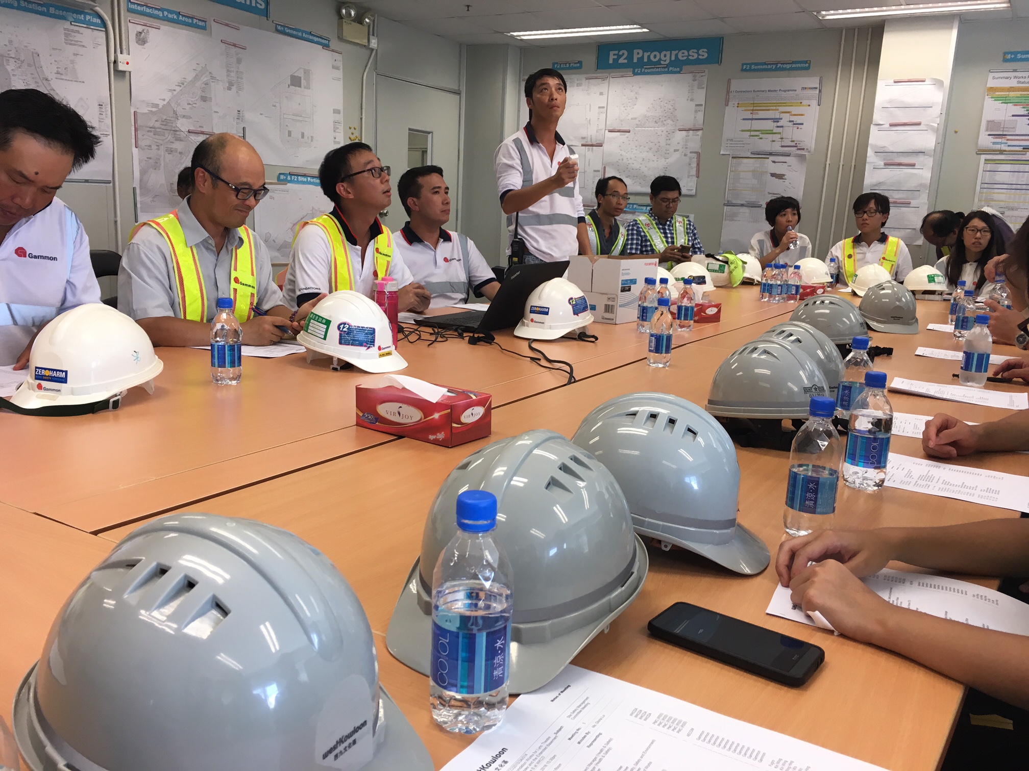 monthly safety meeting with WKCD contractors