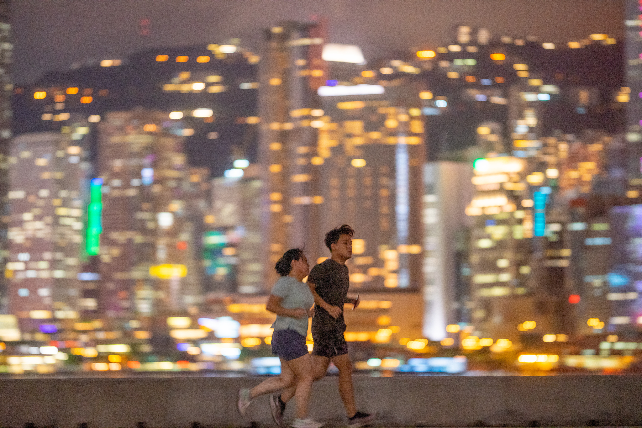 Running with Hong Kong's Nightscape as your Backdrop